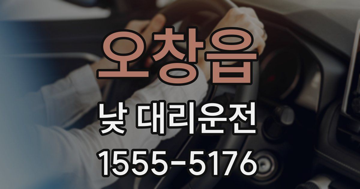 오창읍 낮 대리운전