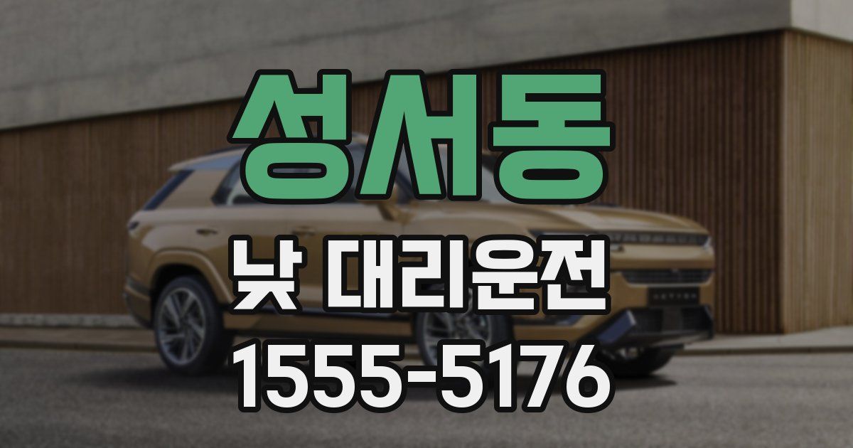 성서동 낮 대리운전