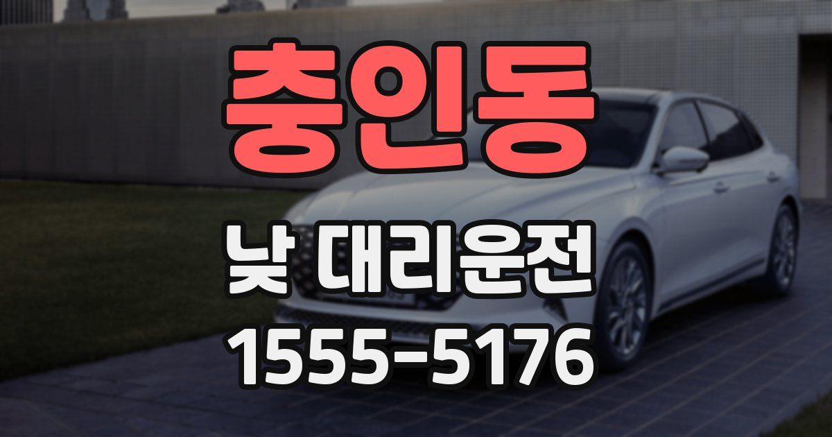 충인동 낮 대리운전