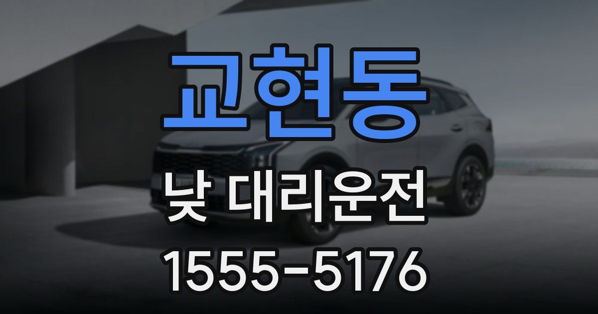 교현동 낮 대리운전