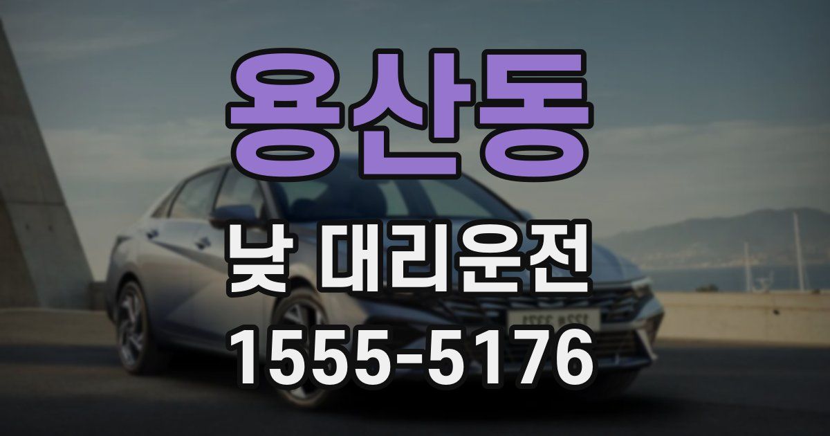 용산동 낮 대리운전