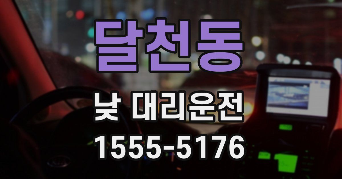 달천동 낮 대리운전
