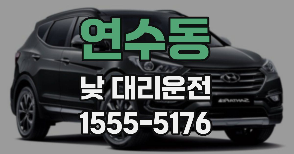 연수동 낮 대리운전