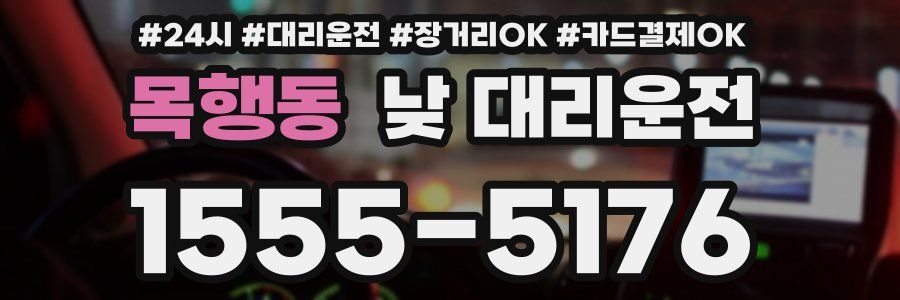 목행동 낮 대리운전