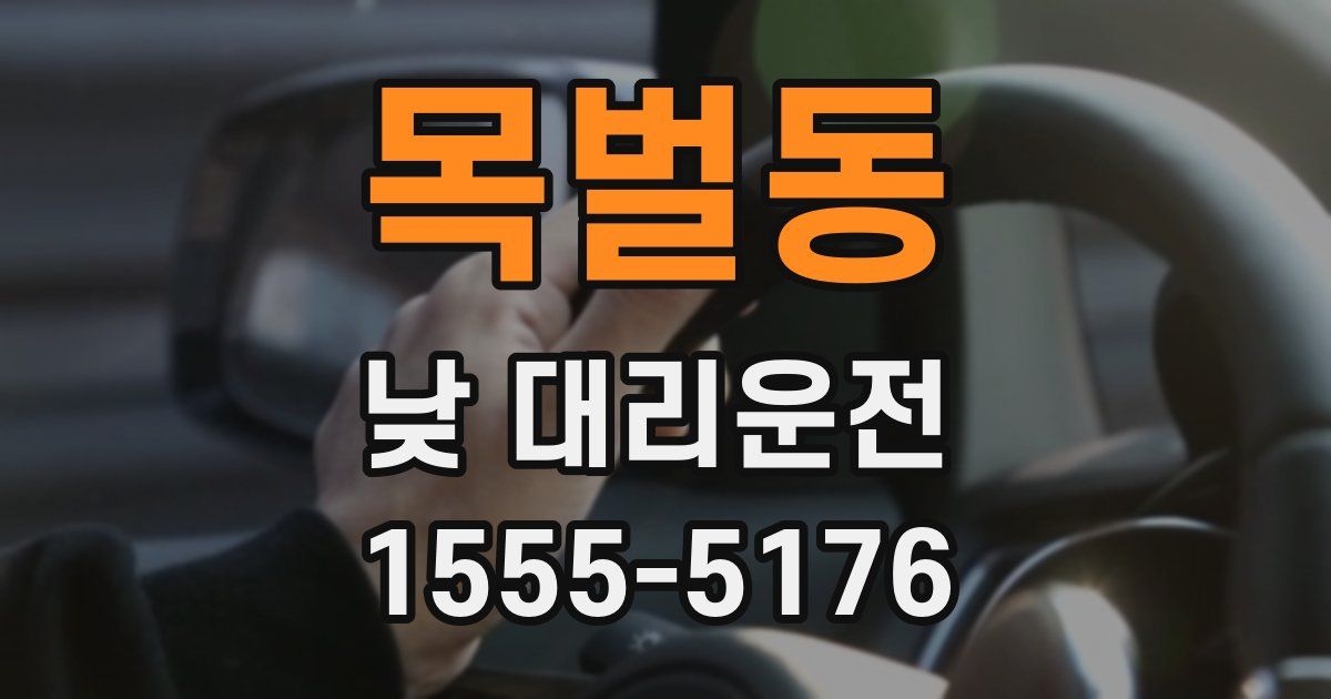 목벌동 낮 대리운전