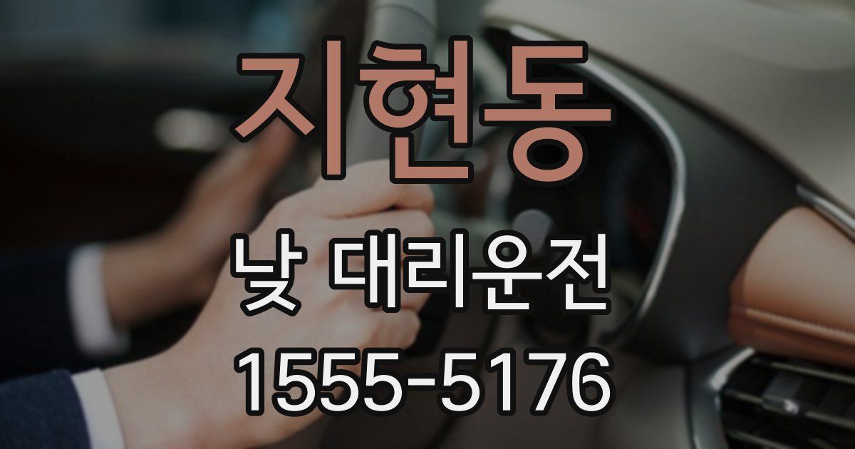 지현동 낮 대리운전
