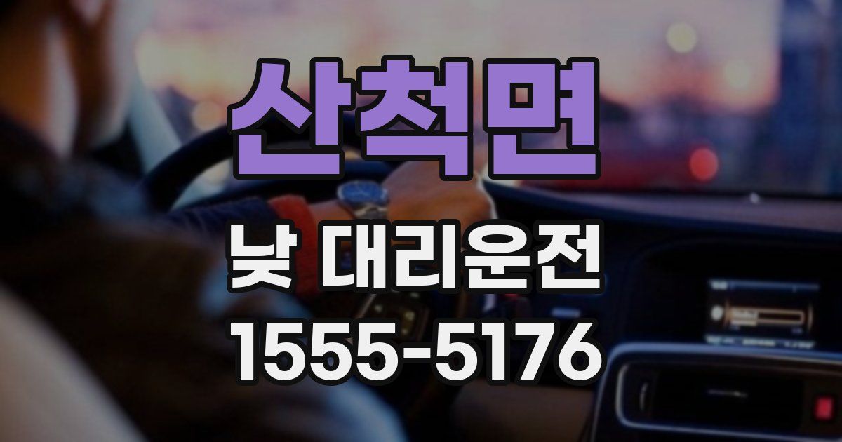 산척면 낮 대리운전