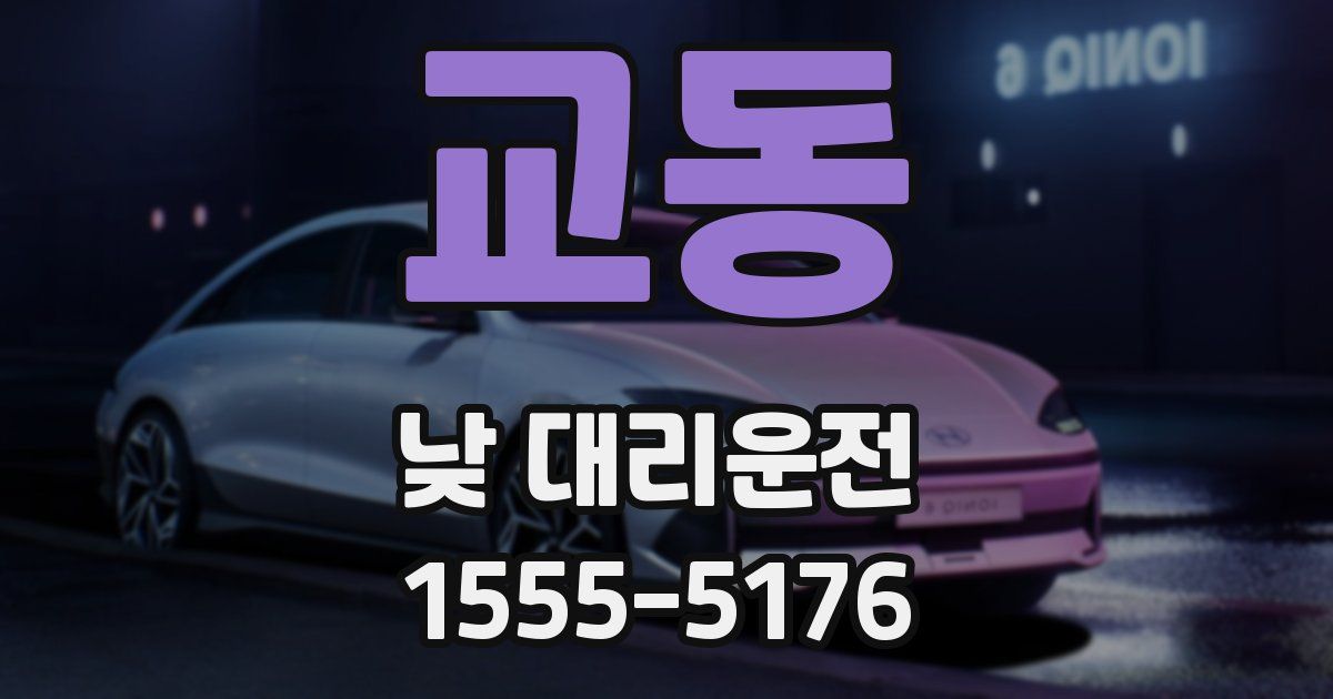 교동 낮 대리운전