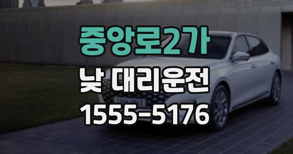 중앙로2가 낮 대리운전