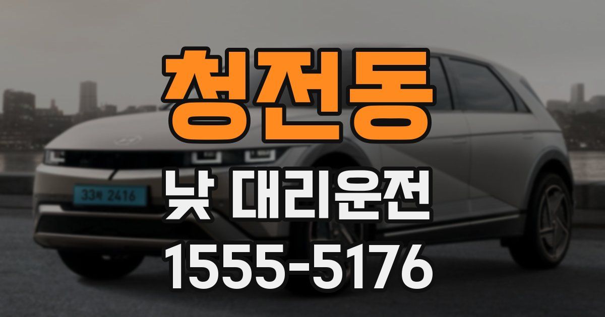 청전동 낮 대리운전
