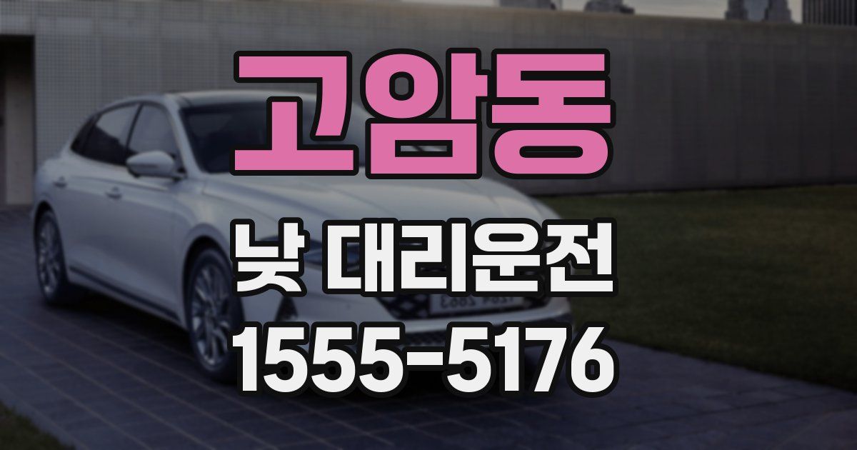 고암동 낮 대리운전