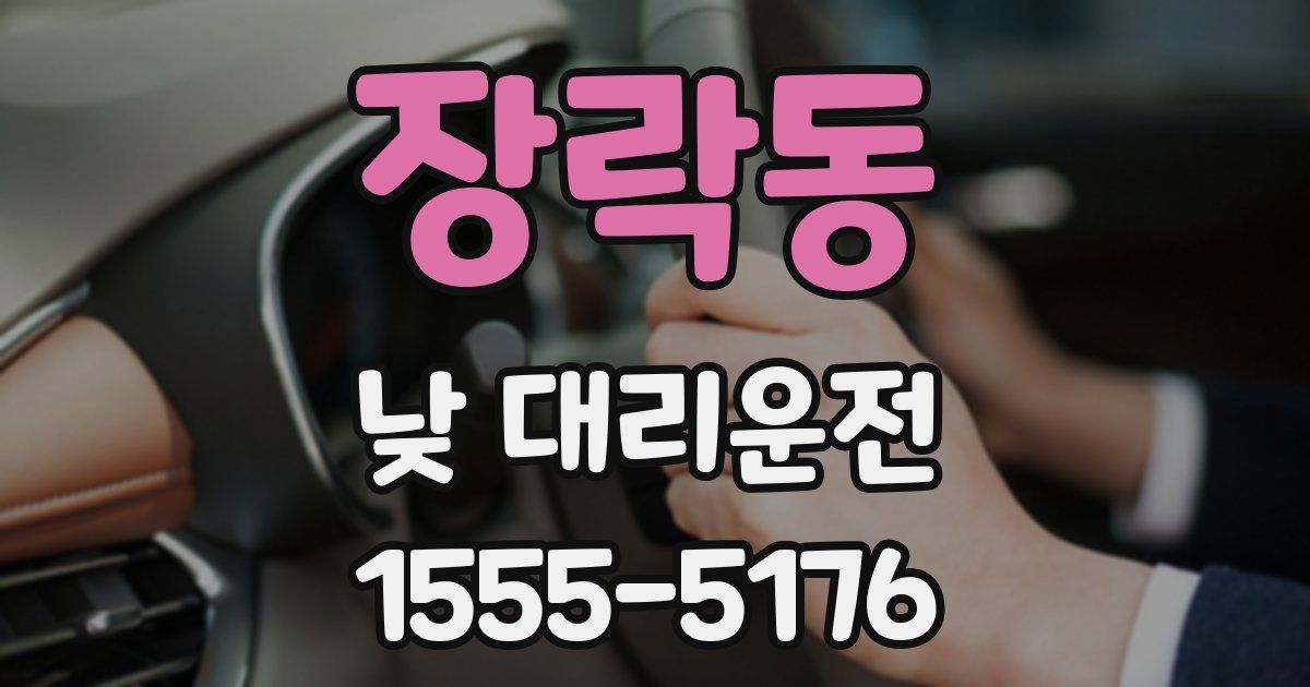 장락동 낮 대리운전