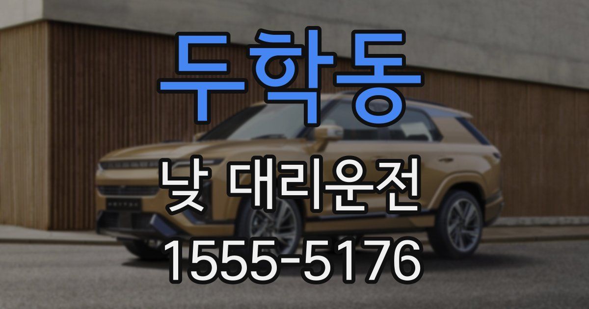 두학동 낮 대리운전