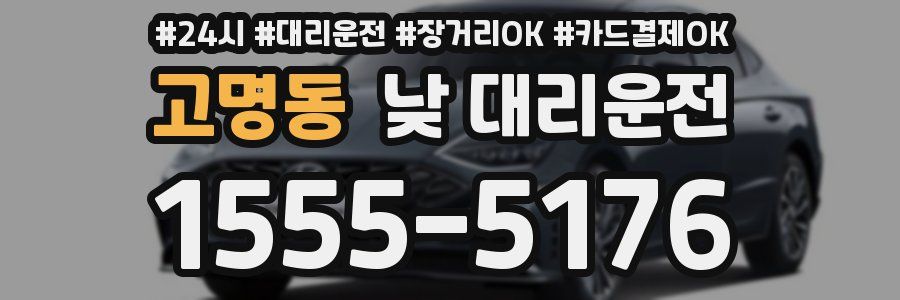 고명동 낮 대리운전