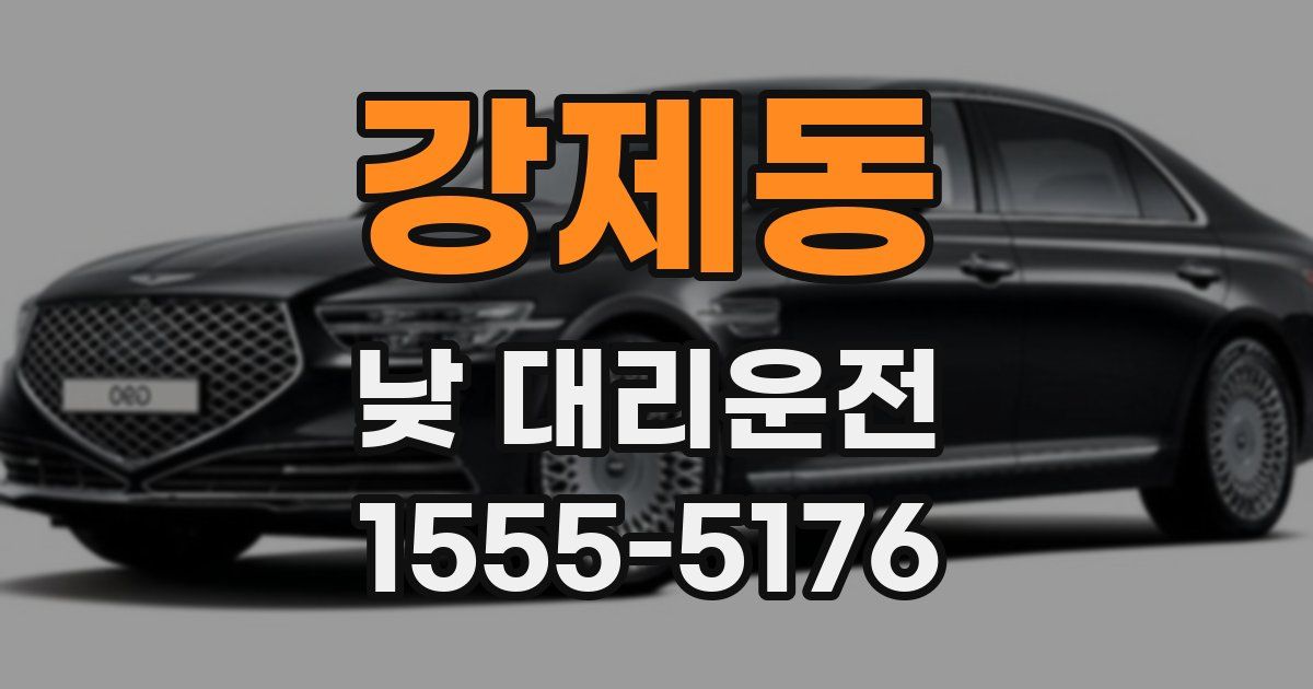 강제동 낮 대리운전