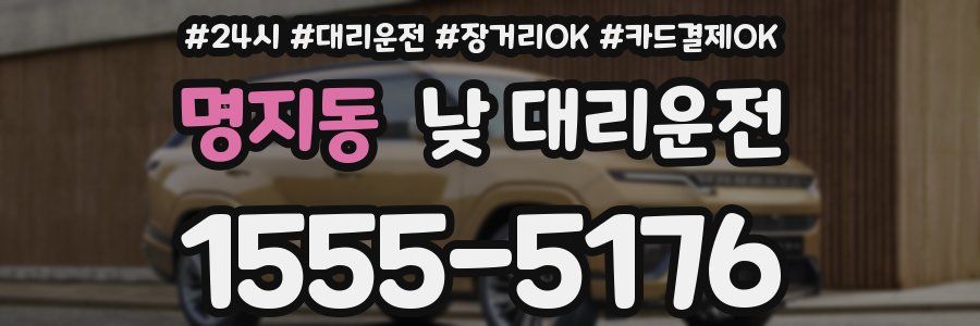 명지동 낮 대리운전