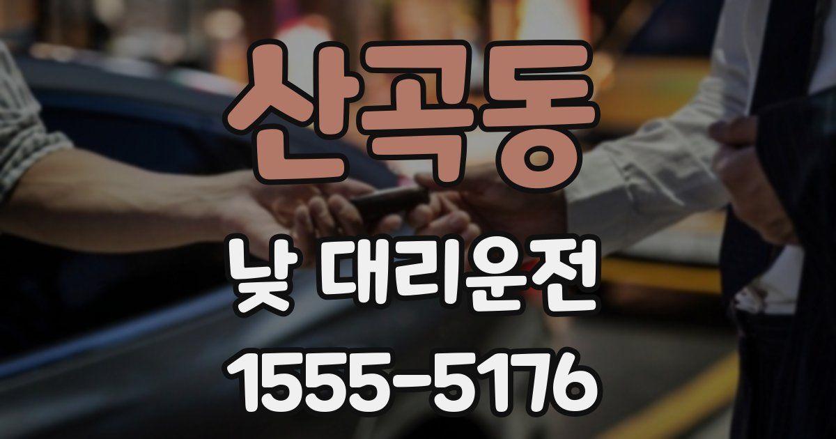 산곡동 낮 대리운전