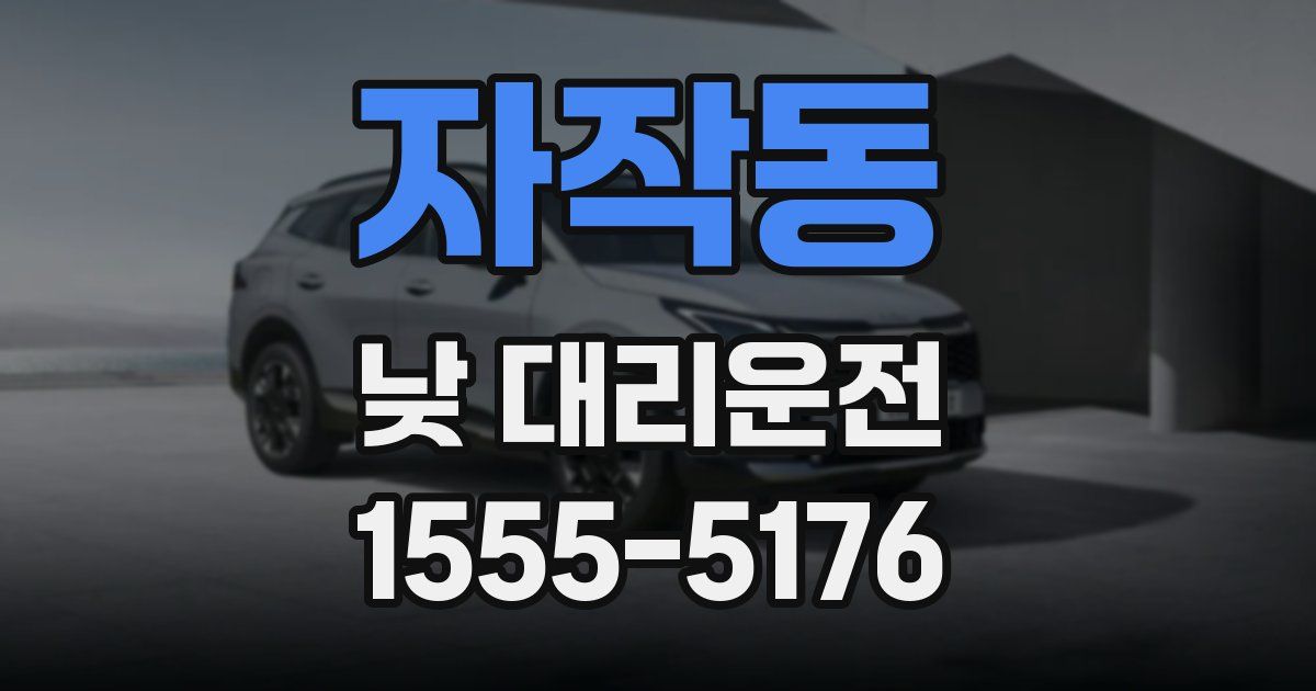 자작동 낮 대리운전