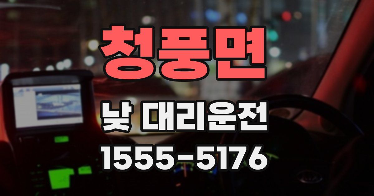 청풍면 낮 대리운전