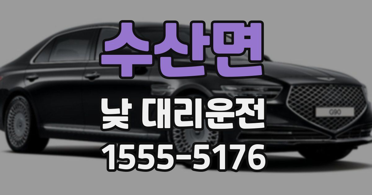 수산면 낮 대리운전