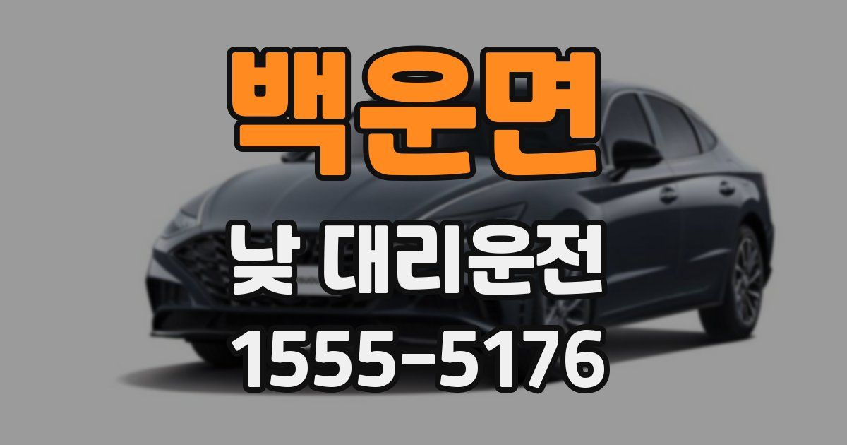 백운면 낮 대리운전