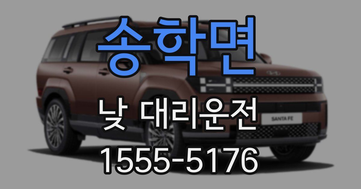 송학면 낮 대리운전