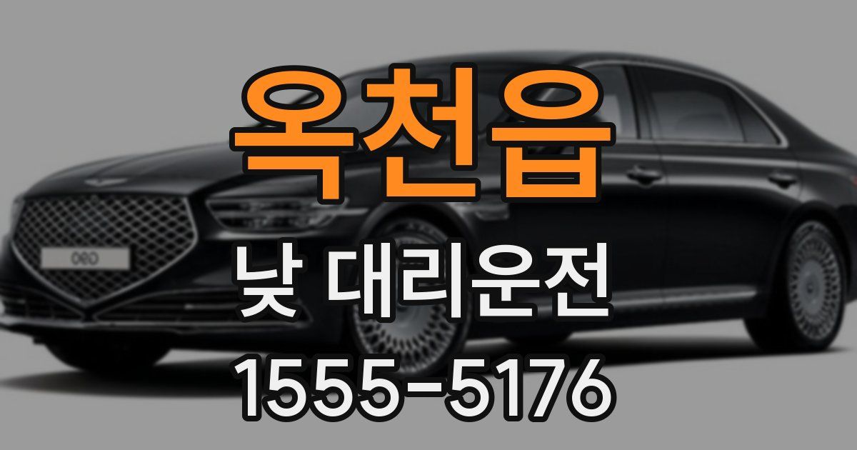 옥천읍 낮 대리운전
