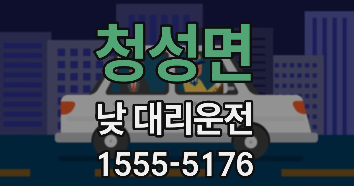 청성면 낮 대리운전