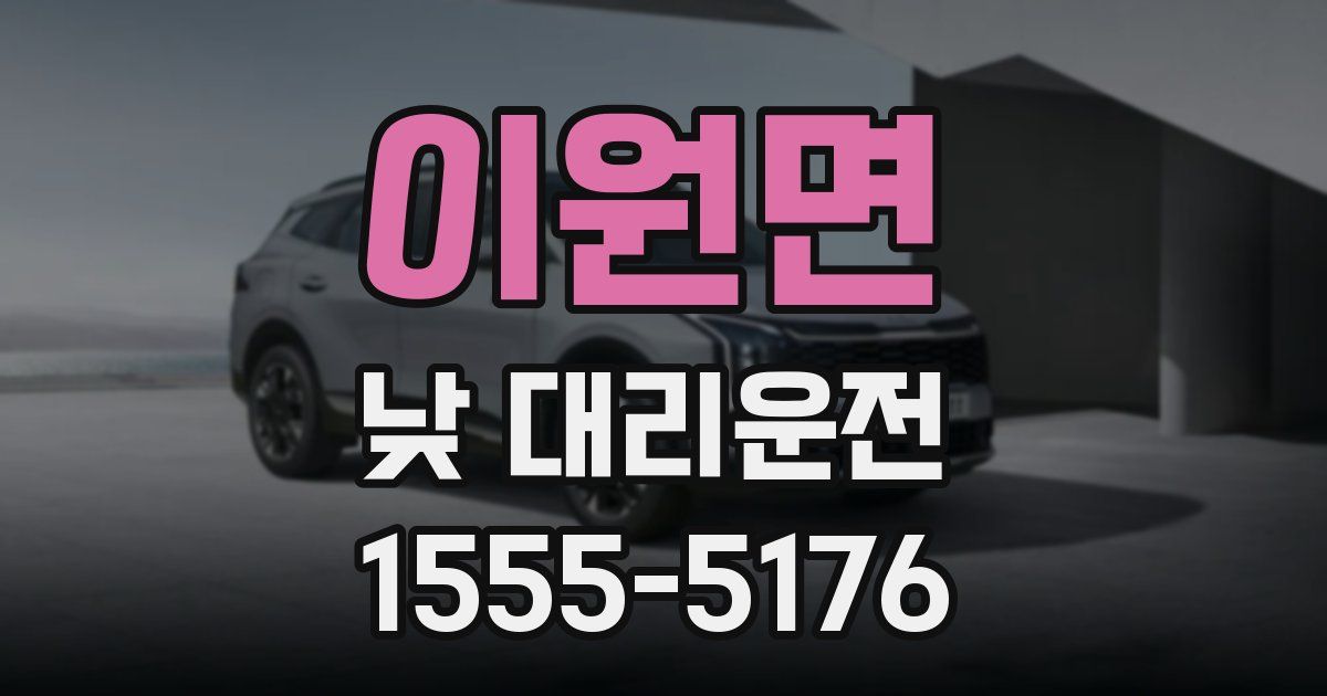 이원면 낮 대리운전