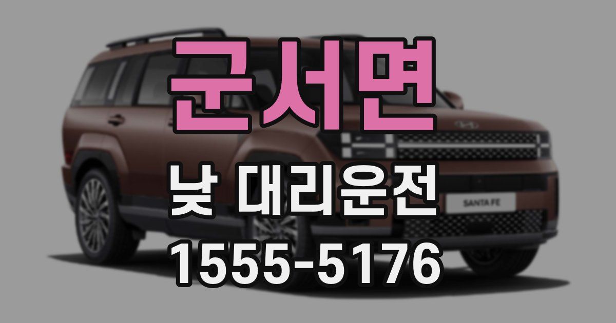 군서면 낮 대리운전
