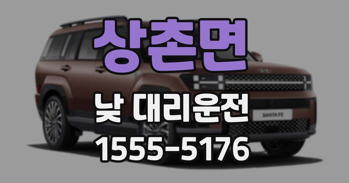 상촌면 낮 대리운전