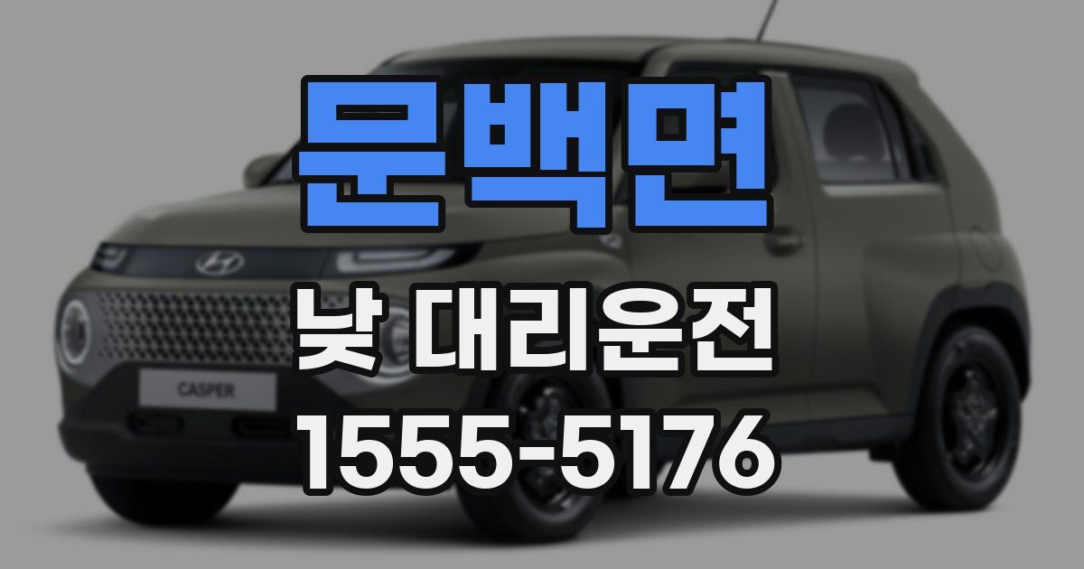 문백면 낮 대리운전