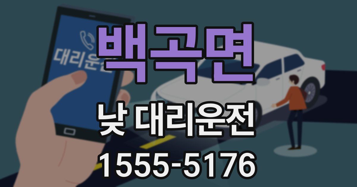 백곡면 낮 대리운전