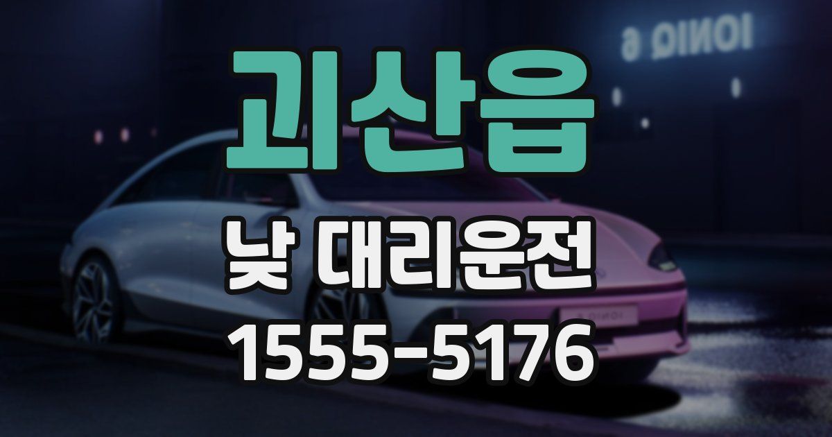 괴산읍 낮 대리운전
