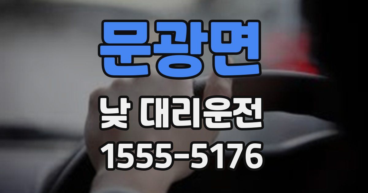 문광면 낮 대리운전