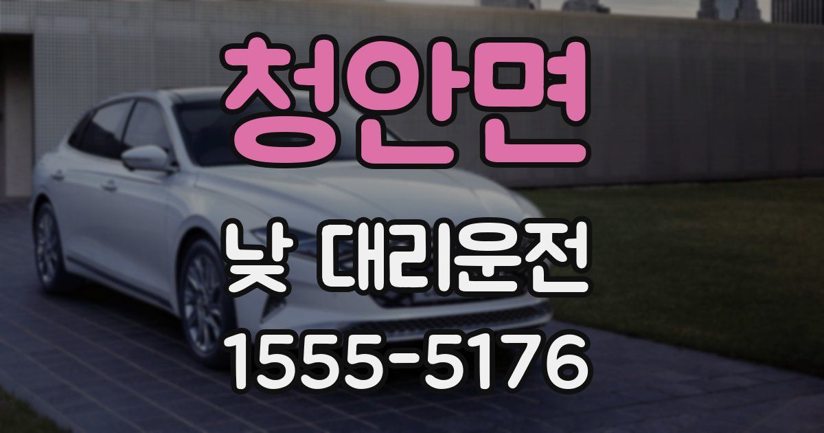청안면 낮 대리운전
