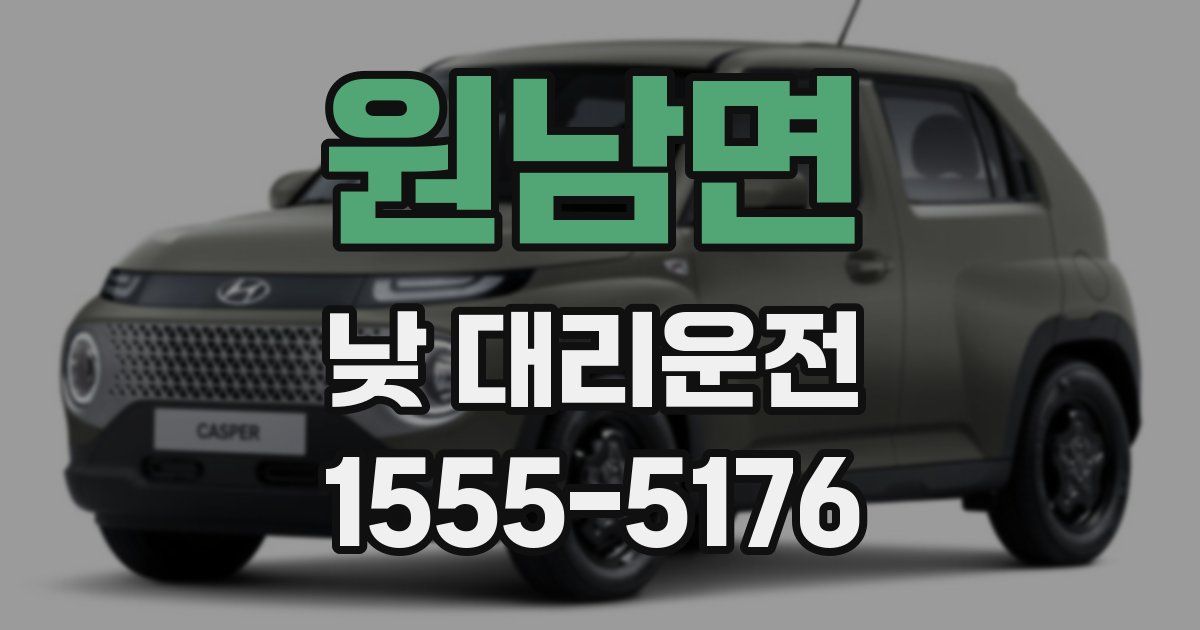 원남면 낮 대리운전