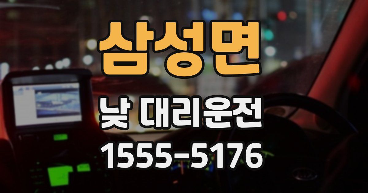 삼성면 낮 대리운전