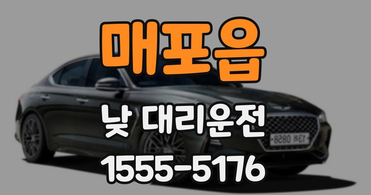 매포읍 낮 대리운전
