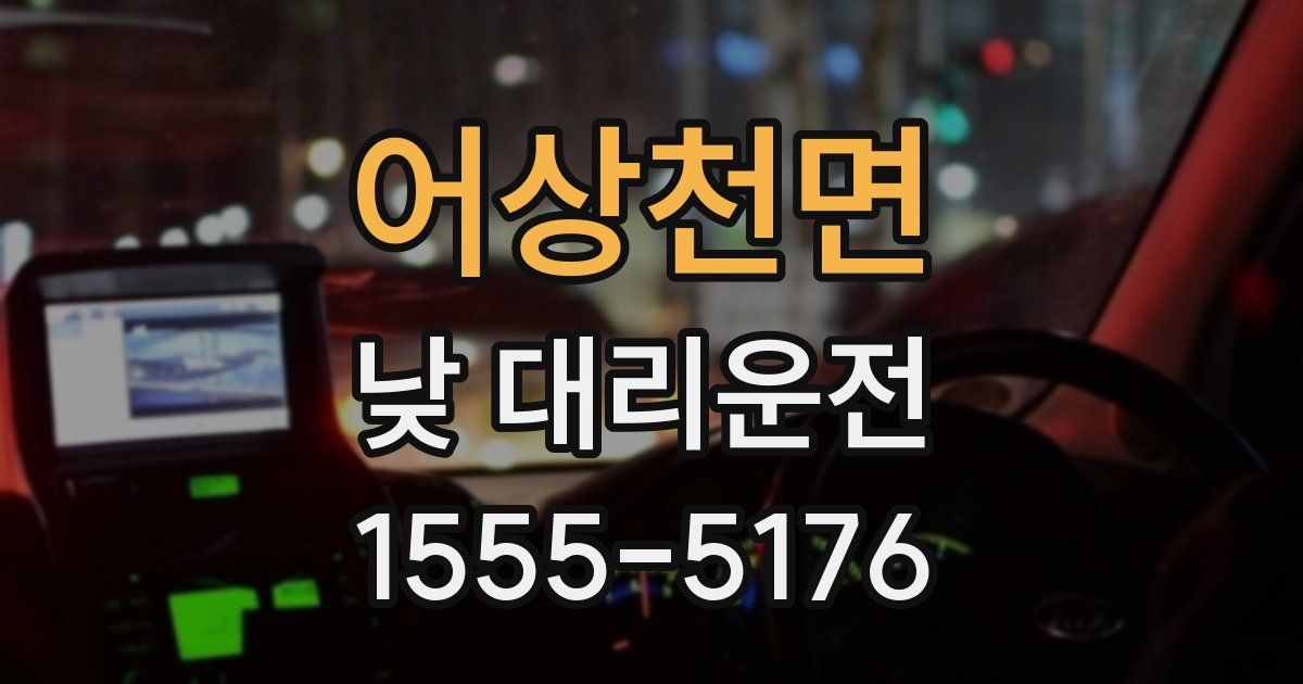 어상천면 낮 대리운전