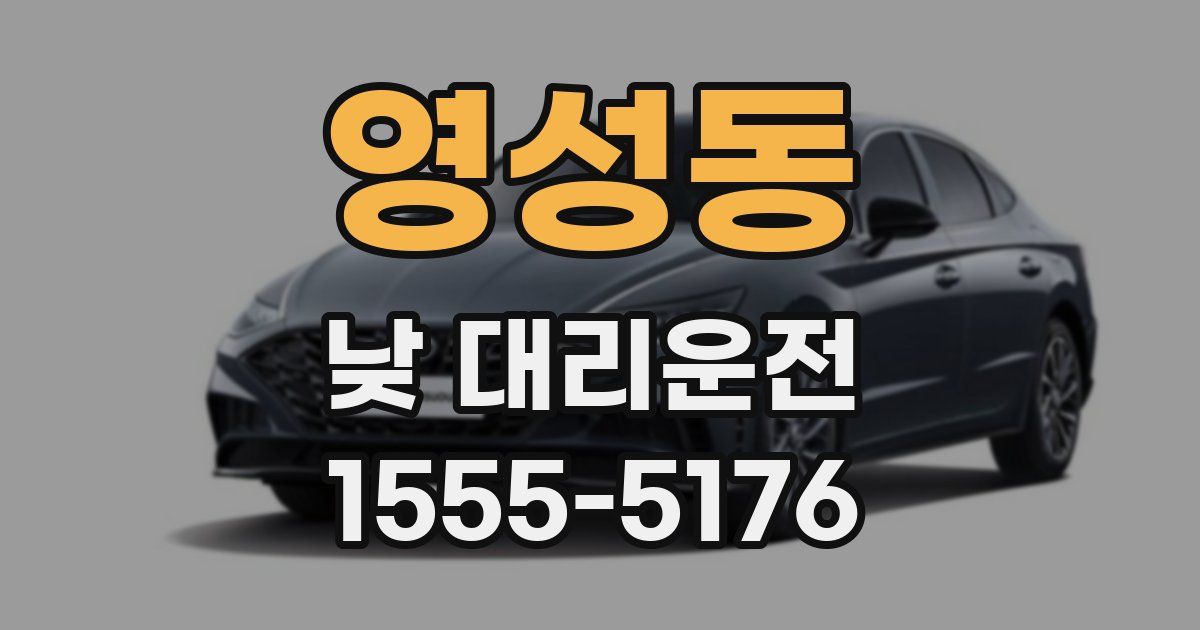 영성동 낮 대리운전