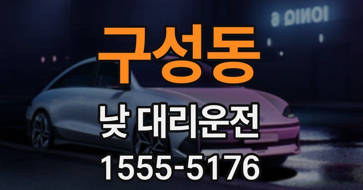 구성동 낮 대리운전