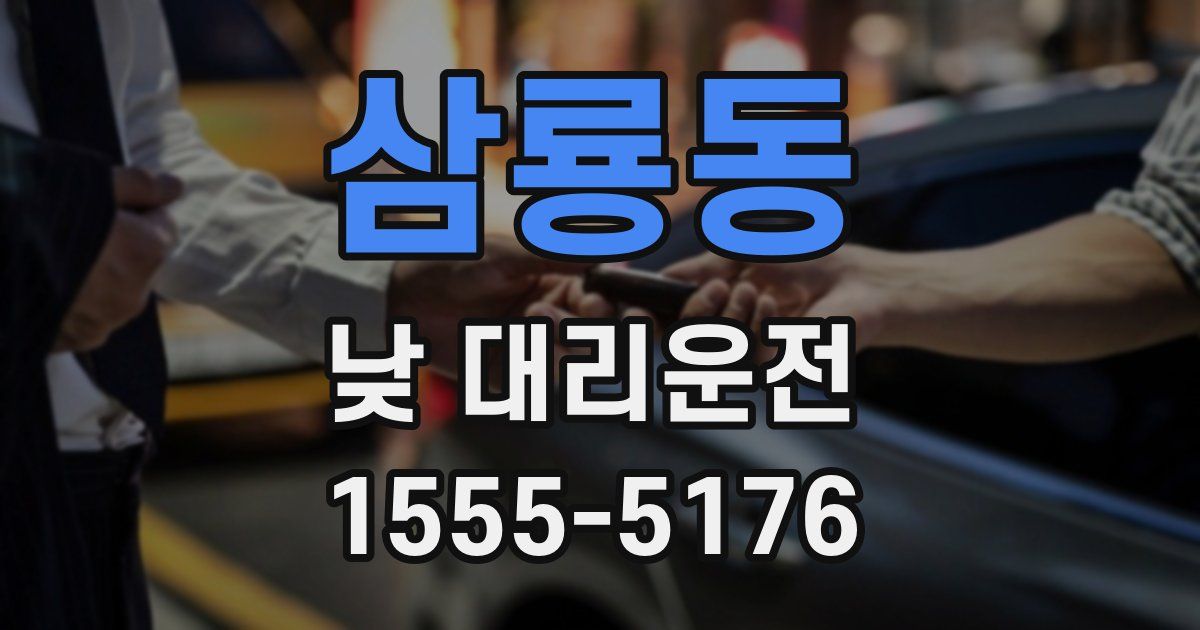 삼룡동 낮 대리운전