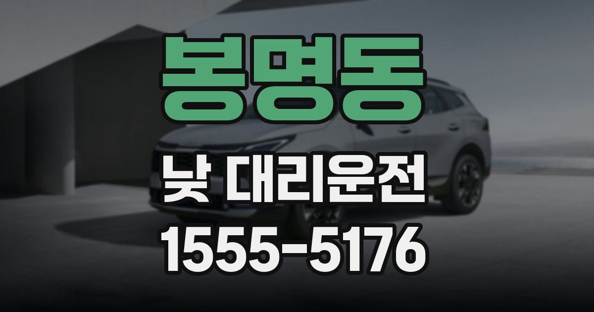 봉명동 낮 대리운전