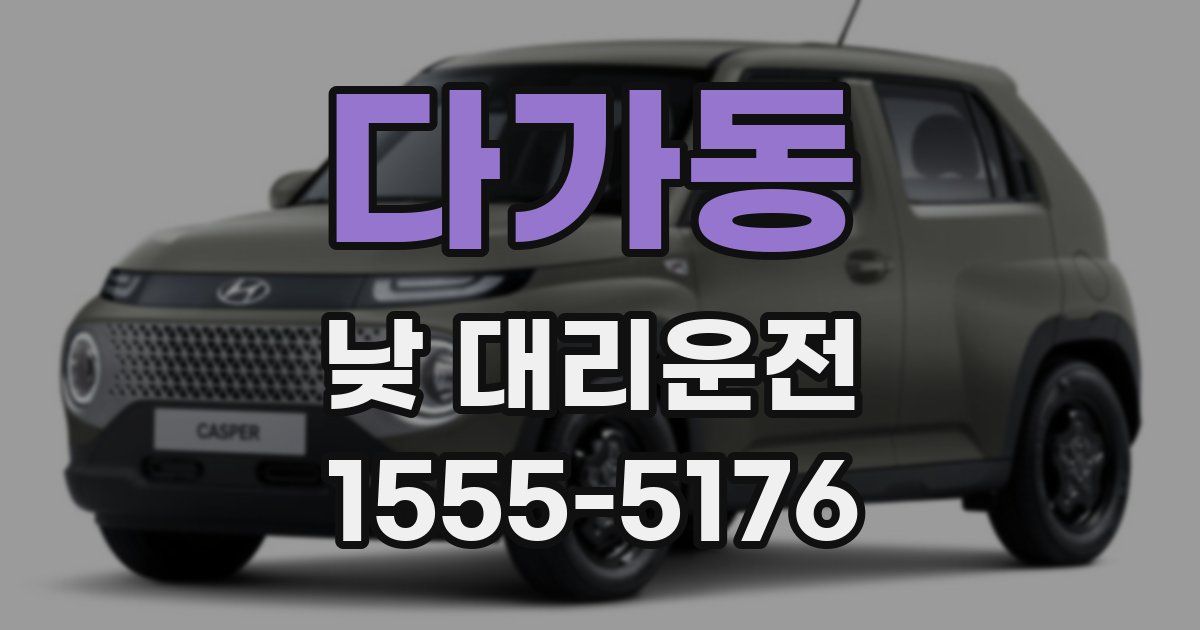 다가동 낮 대리운전