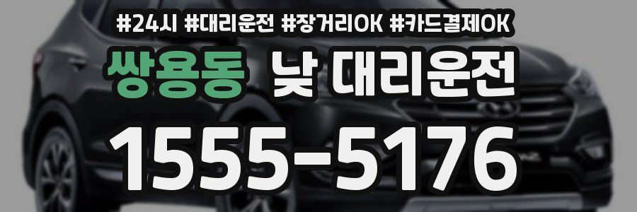 쌍용동 낮 대리운전