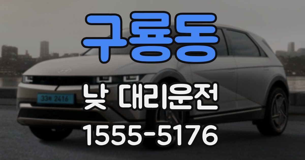 구룡동 낮 대리운전