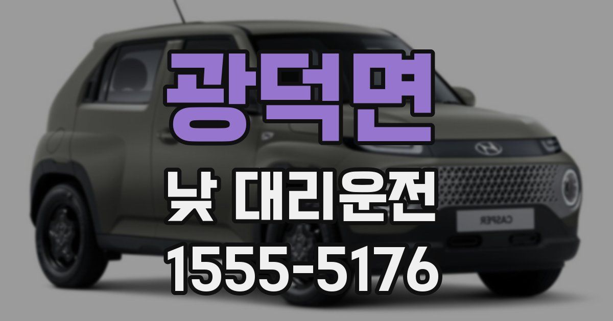 광덕면 낮 대리운전