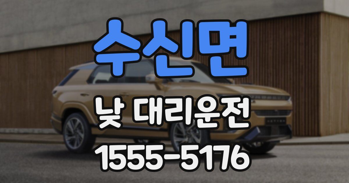 수신면 낮 대리운전