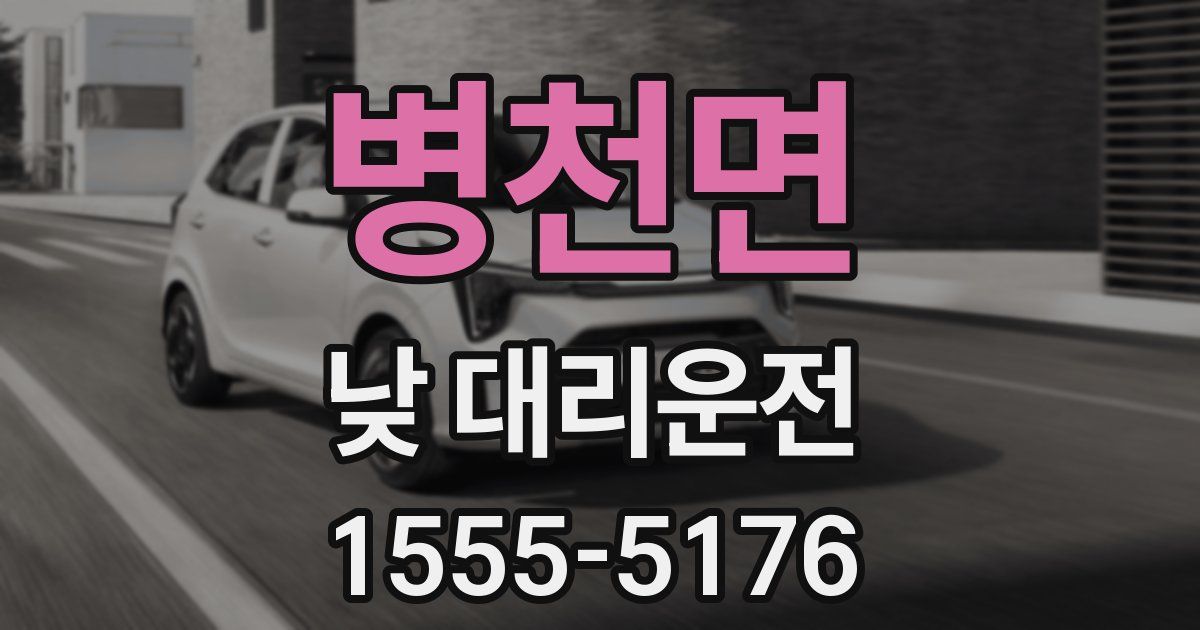 병천면 낮 대리운전